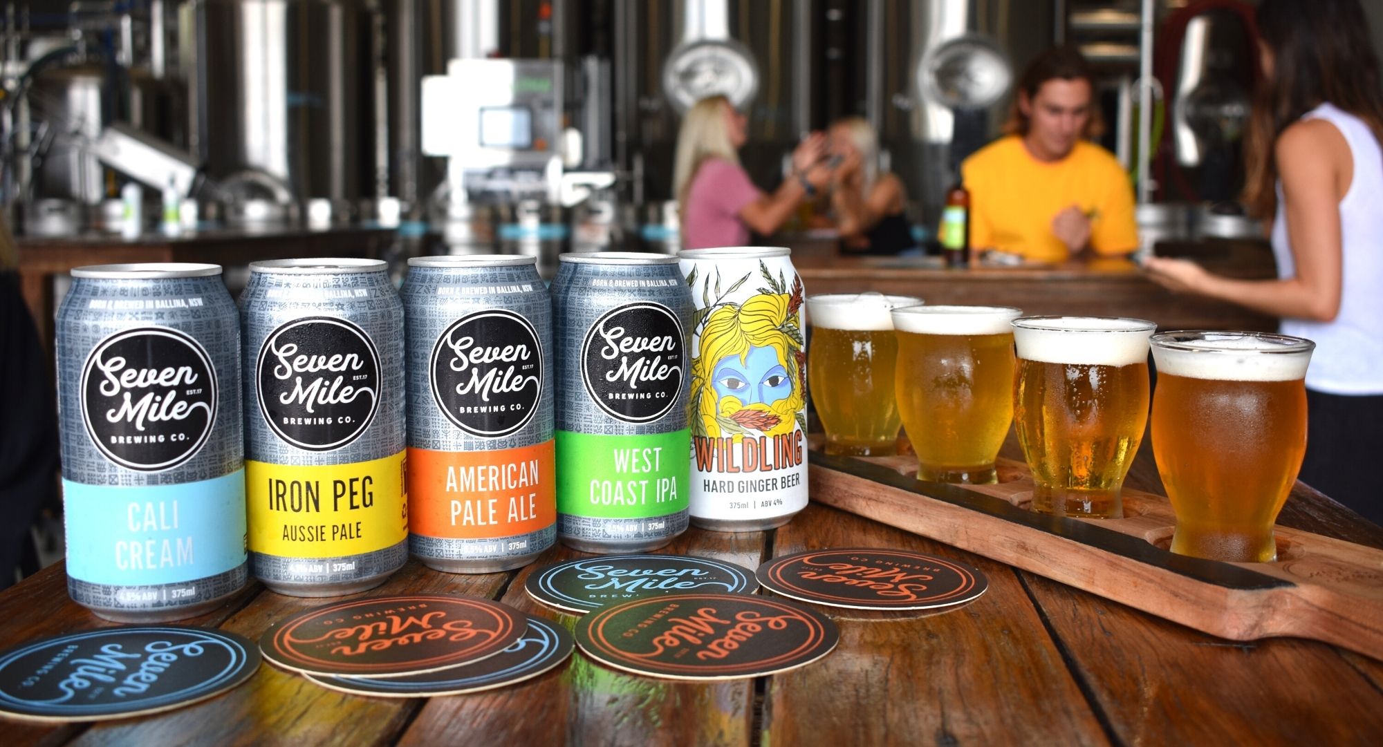 seven-mile-brewery-beers-lined-up