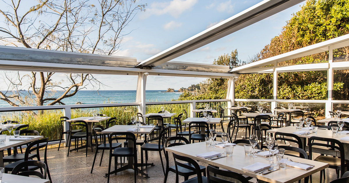 The Beach Kiosk in Byron Bay on a warm summer day