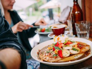 Delicious breakfast at Byron Bay Cafe