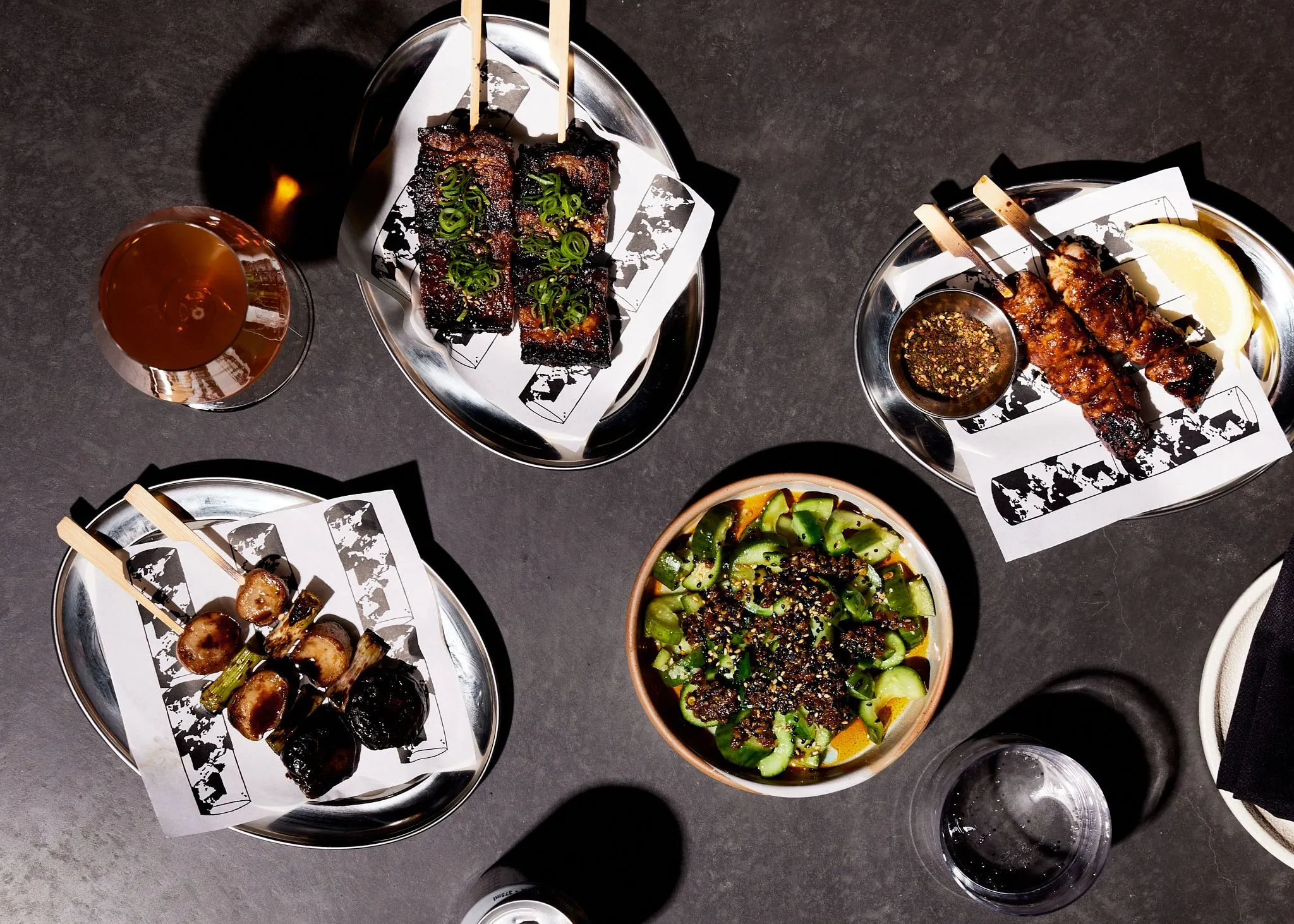 Food spread from restaurant Moonlight in Byron Bay