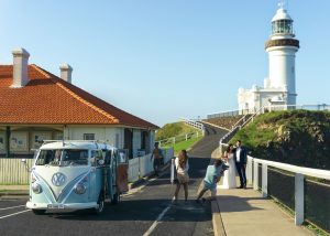 Car parked near the lighthouse in byron bay